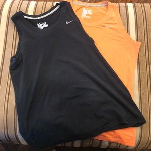 Nike tanks- women’s size large cotton dri fit